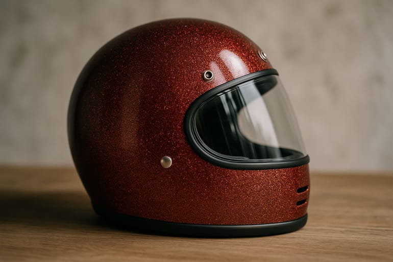 Metalflake-Lackierung am Helm: Vor- & Nachteile erklärt