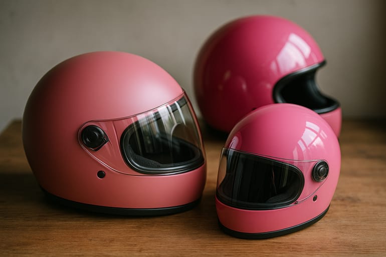 Pinke Motorradhelme: Farben & Oberflächen erklärt