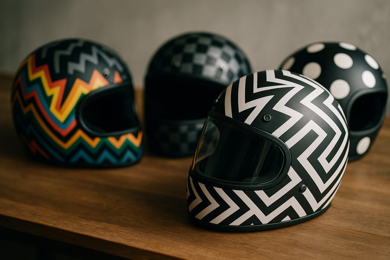Grafische Muster auf Motorradhelmen: Ideen & Trends
