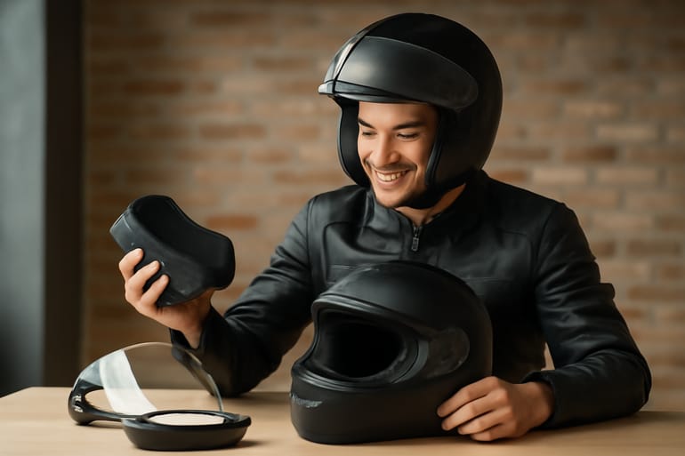 Belüftung, Visierwechsel und Innenfutter-Guide