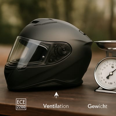 Sicherheit & Komfort: ECE 22.06, Belüftung, Gewicht