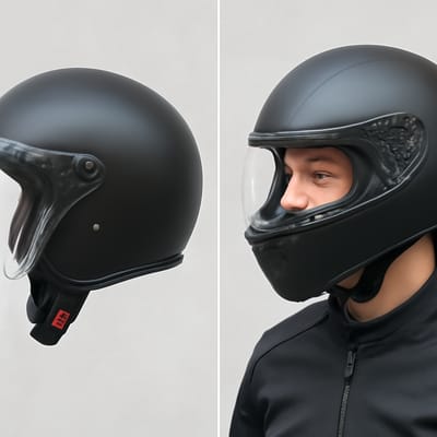 Wie unterscheiden sich offene und geschlossene Helmtypen?