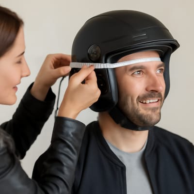 Wie messen Sie den Kopfumfang für einen Halbhelm richtig?