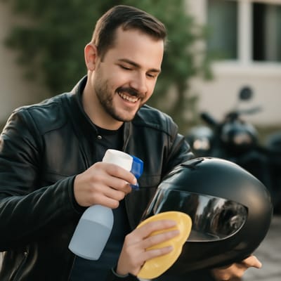 Wie reinigst du Helmschale und Visier ohne Schäden?