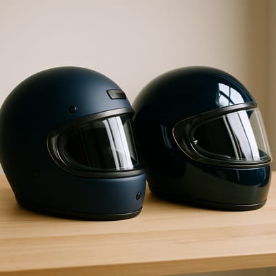 Matt oder Glanz: Finish & Pflege dunkler Helme