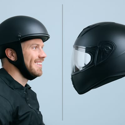 Wie groß ist der Schutzunterschied zwischen beiden Helmtypen?