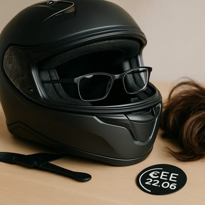 Sonderfälle: Brille, Haare, ECE 22.06 & Rennfit