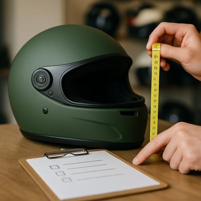 Checkliste & nächste Schritte für deinen matt grünen Helm