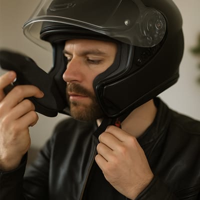 Feinjustierung: Polster, Kinnriemen und Druckpunkte lösen